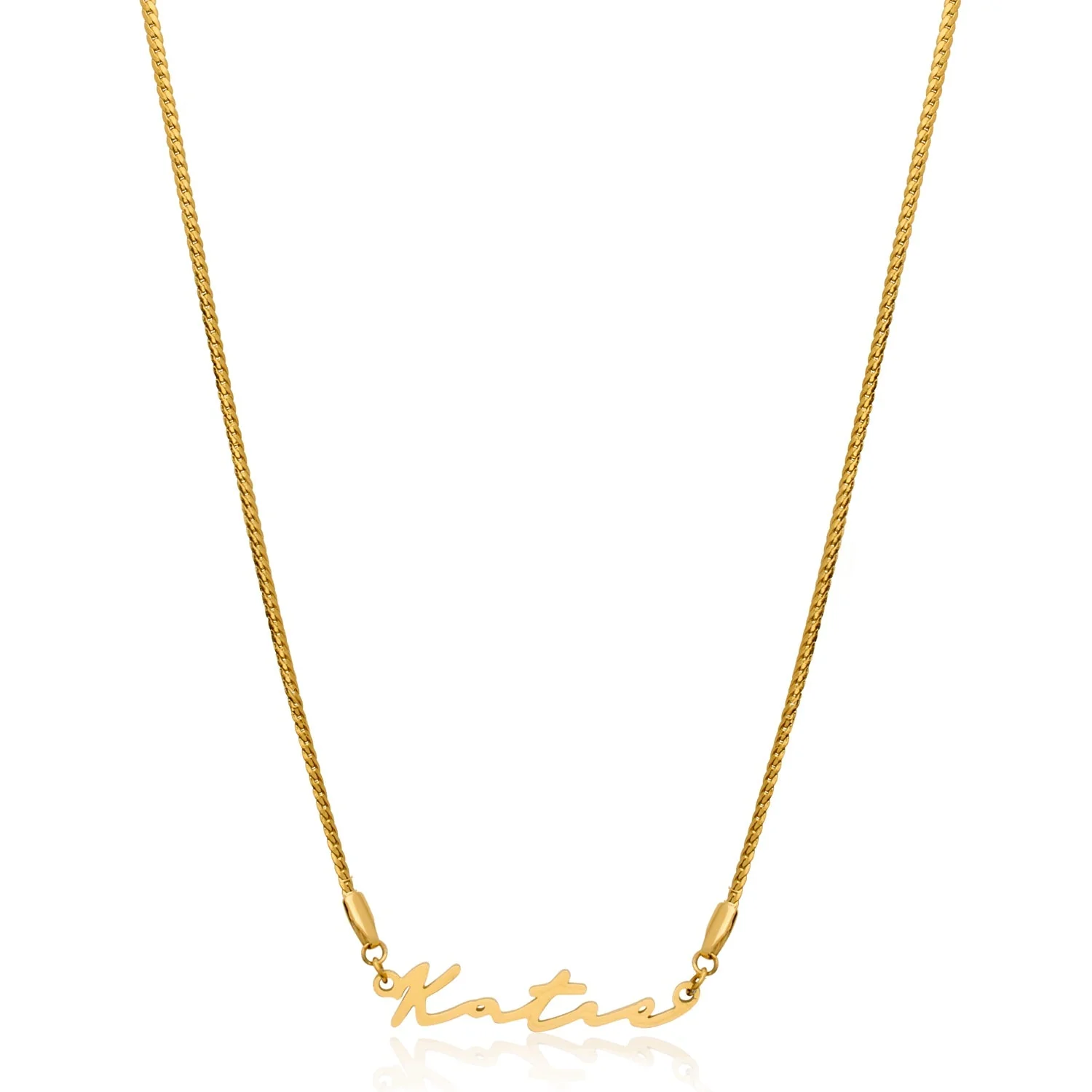 Signature Name Necklace - Gold - Image 17