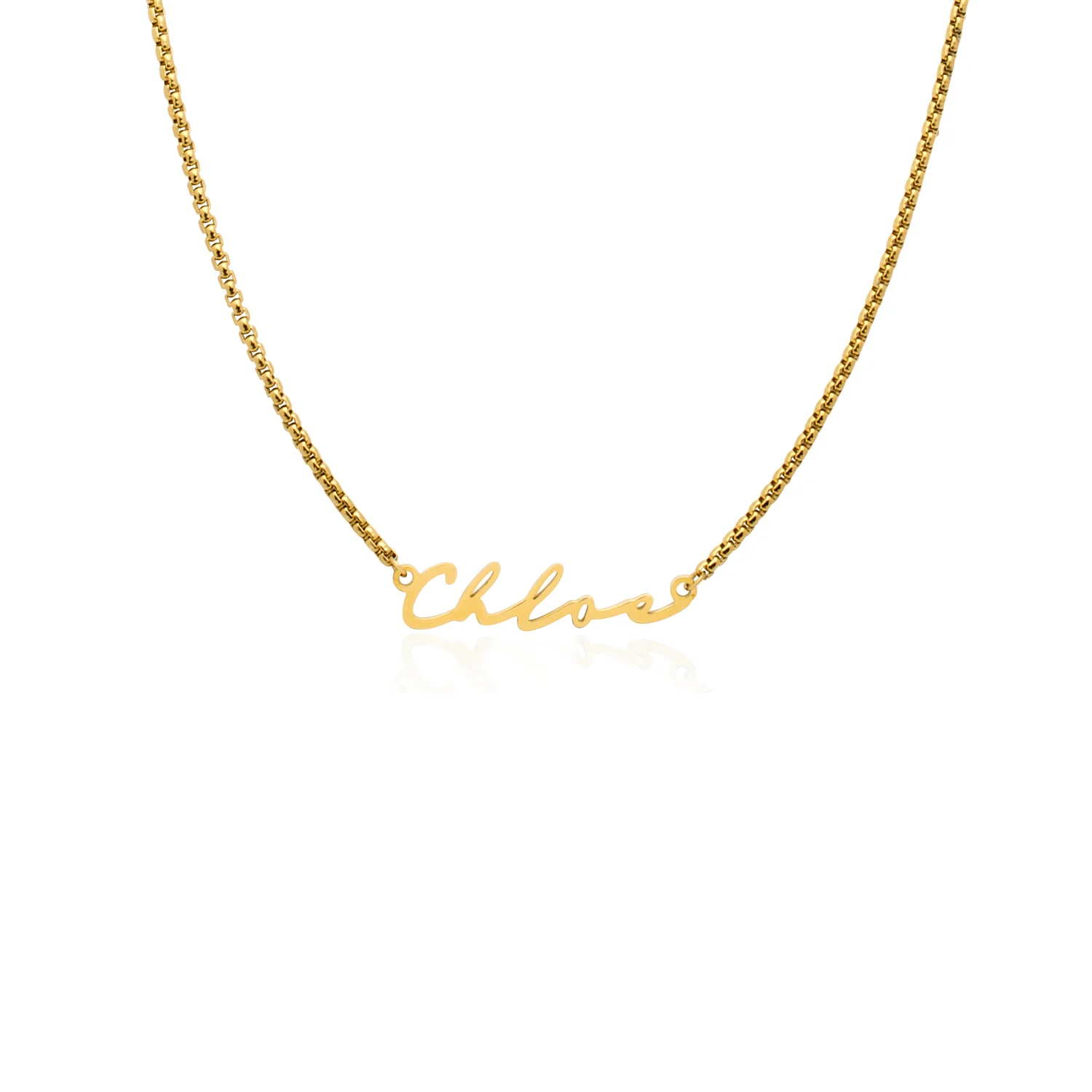 Signature Name Necklace - Gold - Image 24