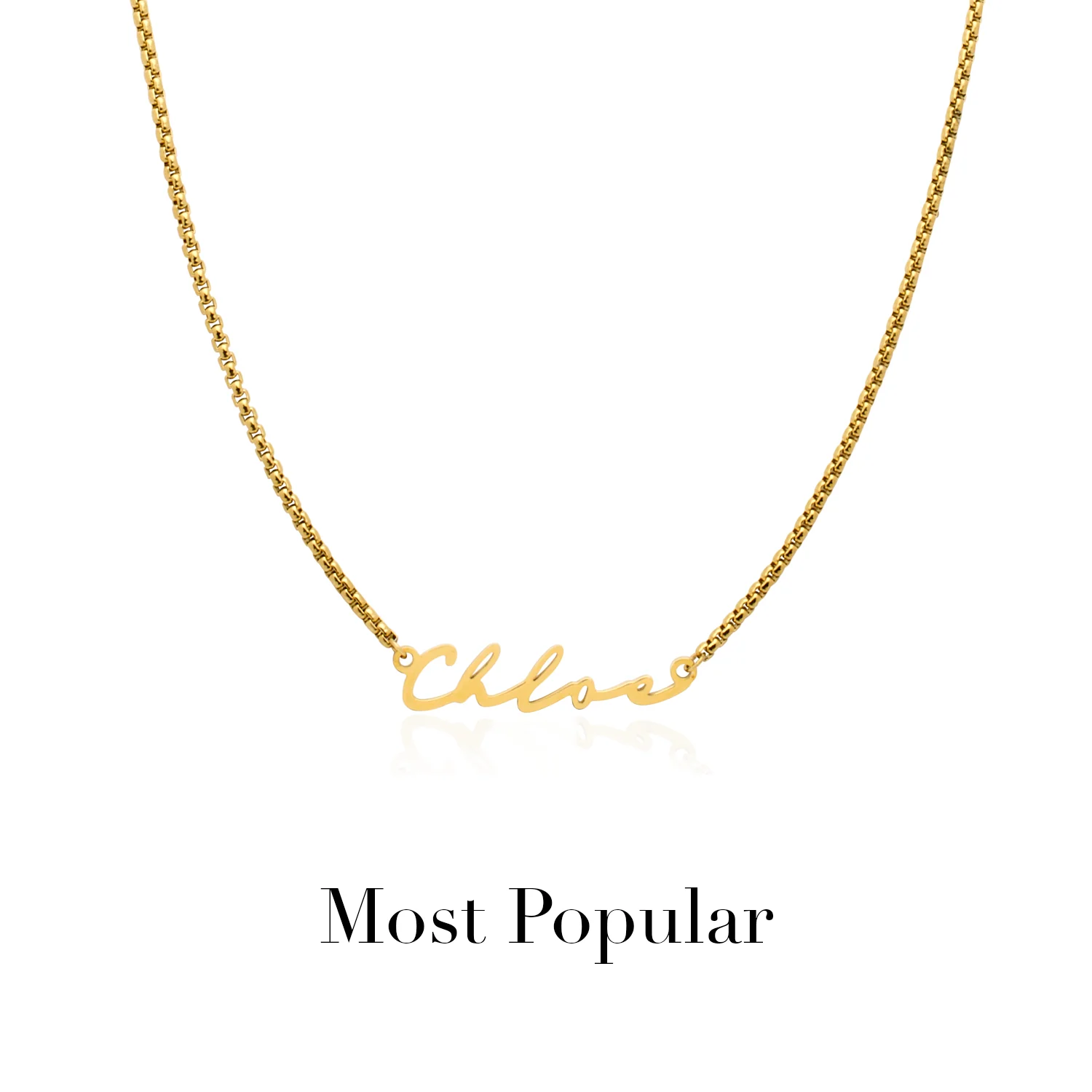 Signature Name Necklace - Gold - Image 25