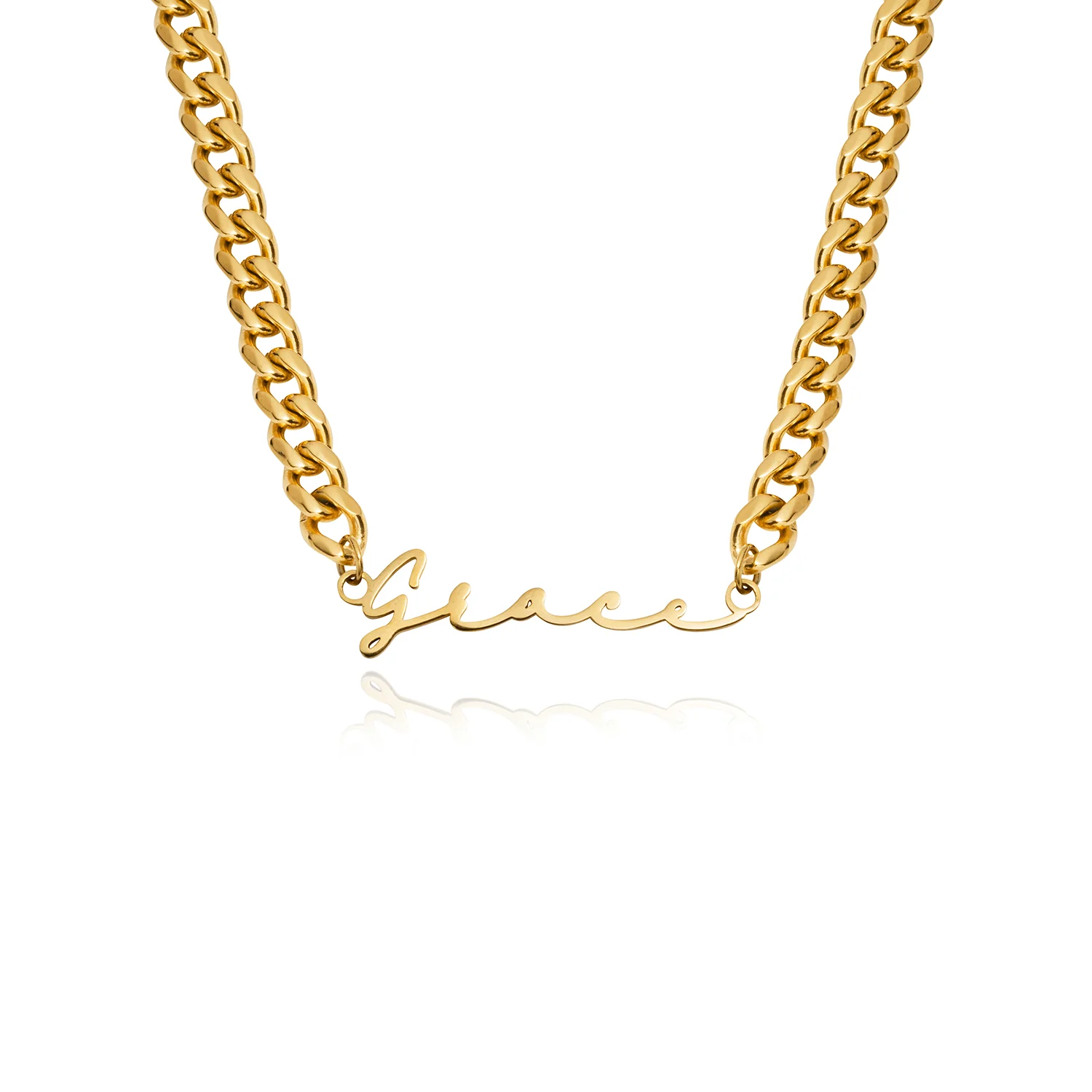 Signature Name Necklace - Gold - Image 26