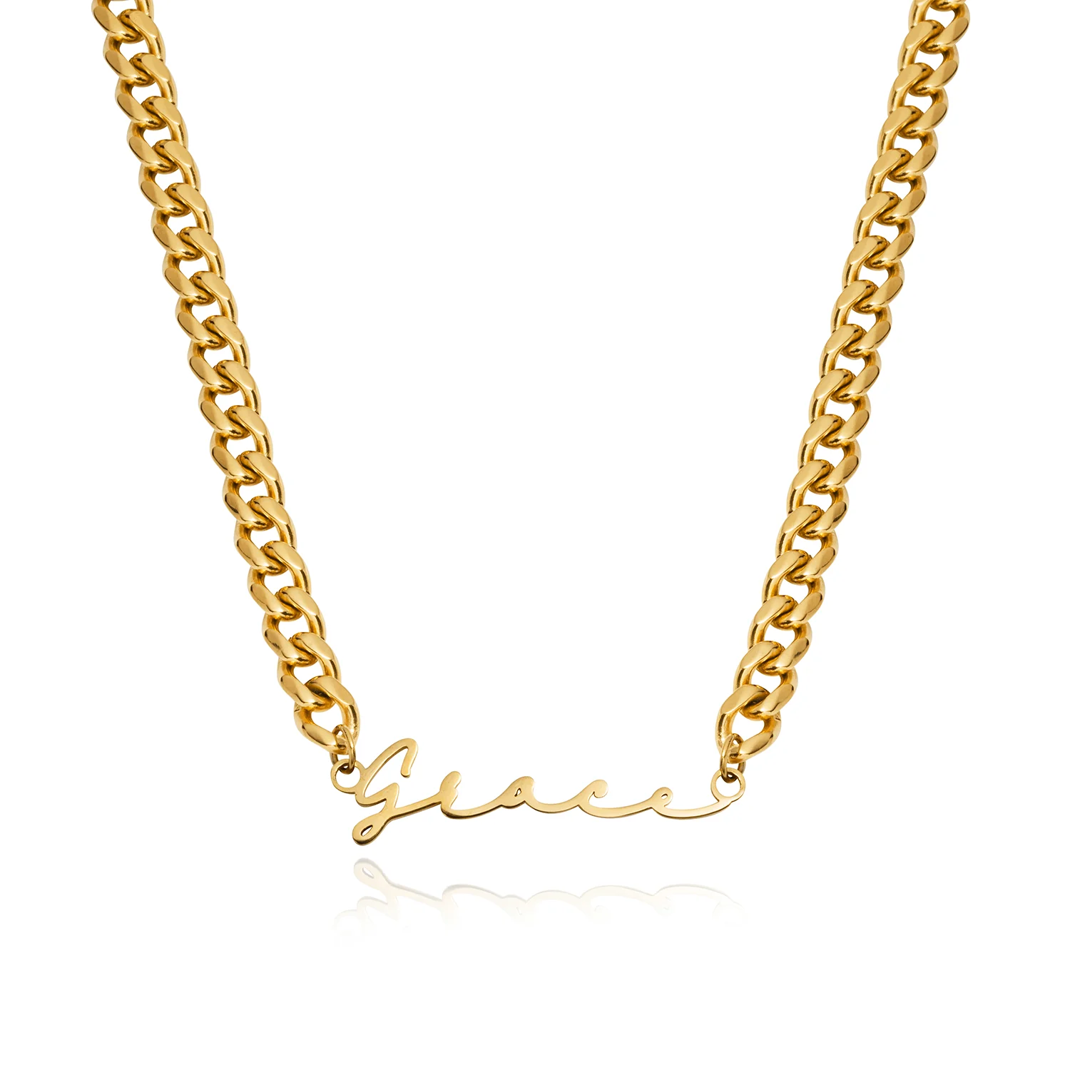 Signature Name Necklace - Gold - Image 28