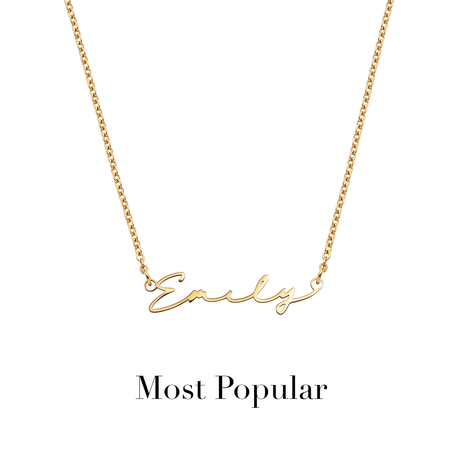 Signature Name Necklace - Gold - Image 32