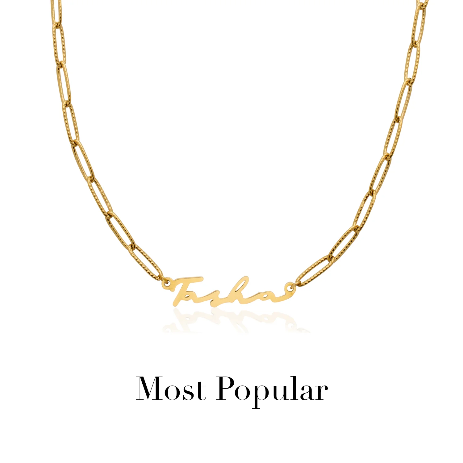 Signature Name Necklace - Gold - Image 34