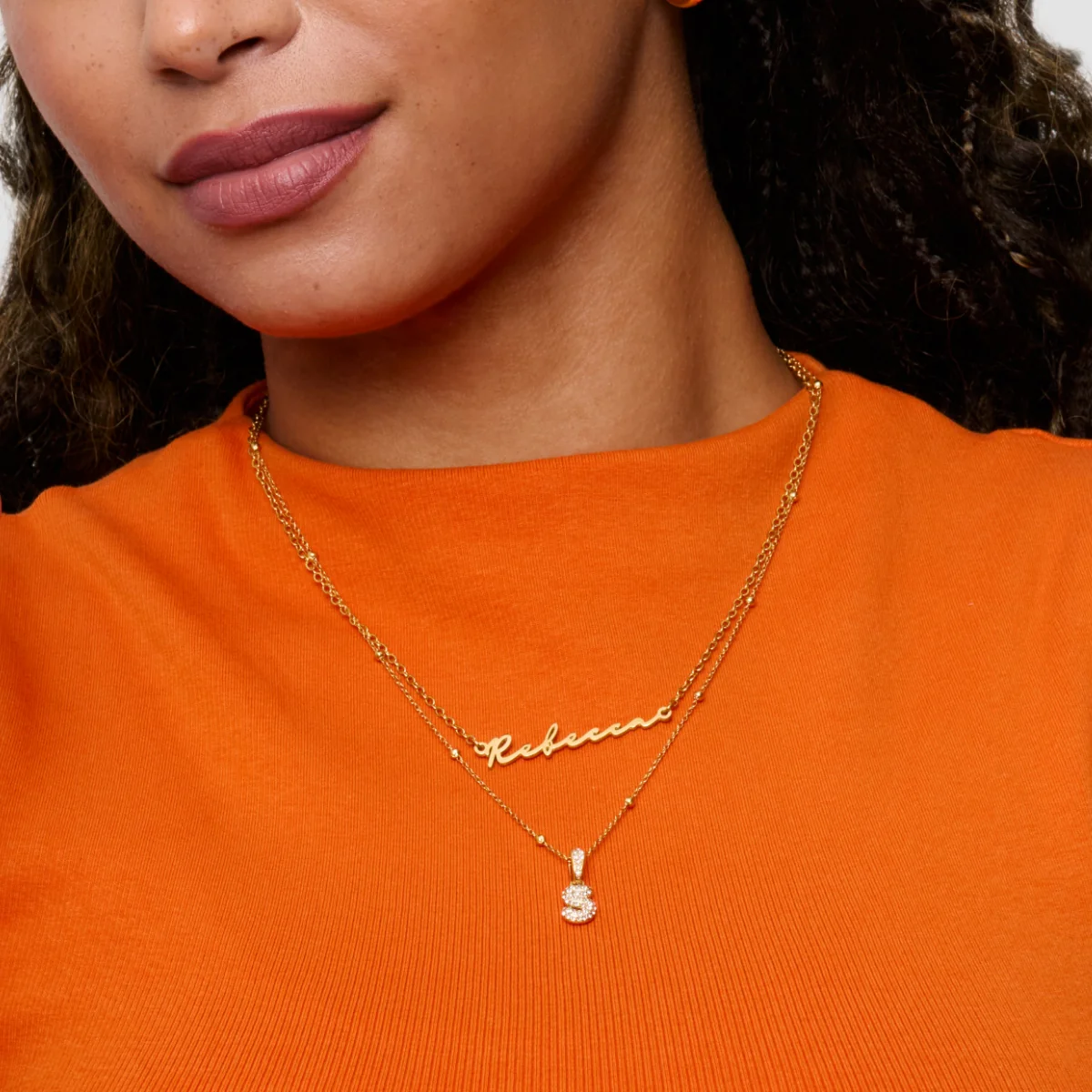 Signature Name Necklace - Gold - Image 3