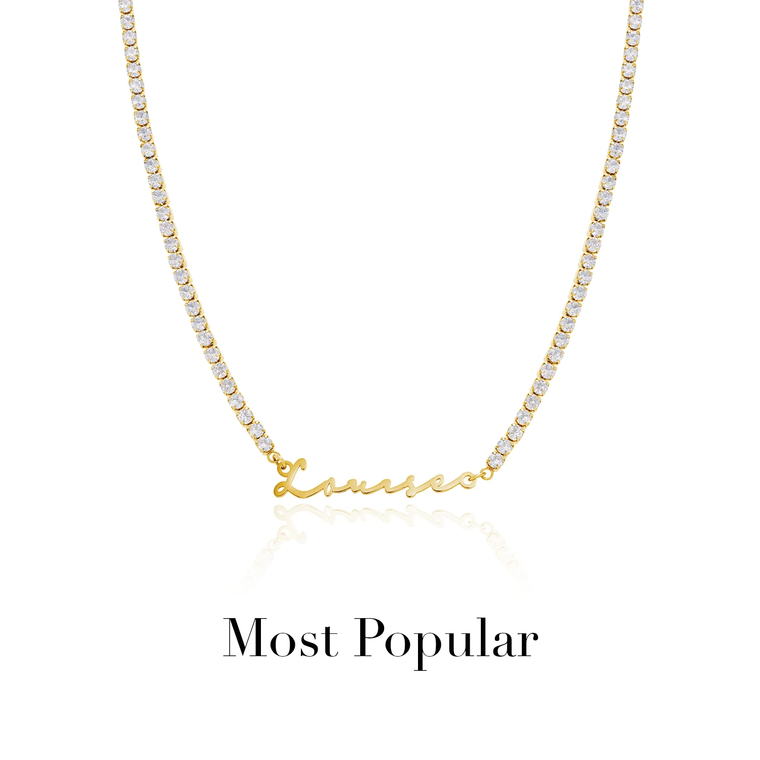 Signature Name Necklace - Gold - Image 37