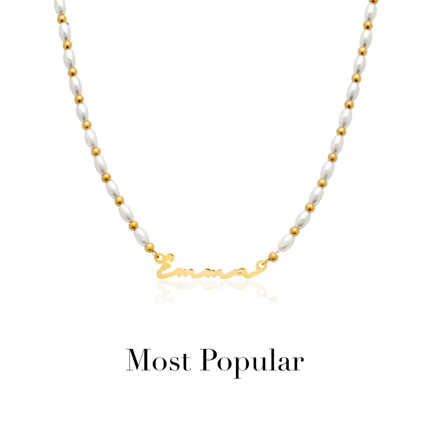 Signature Name Necklace - Gold - Image 38