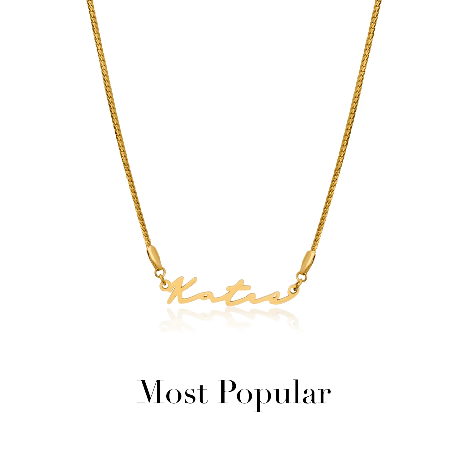 Signature Name Necklace - Gold - Image 40