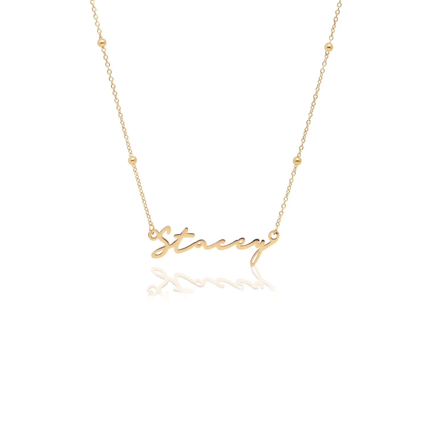 Signature Name Necklace - Gold - Image 41