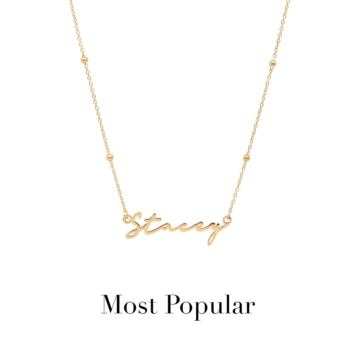 Signature Name Necklace - Gold - Image 44