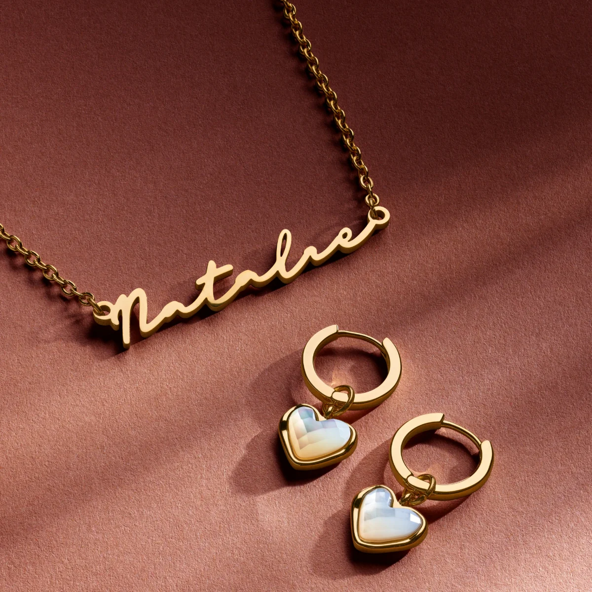 Signature Name Necklace - Gold - Image 4