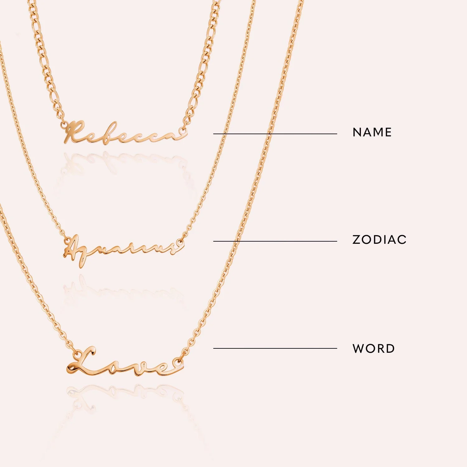 Signature Name Necklace (Rose Gold) - Image 6