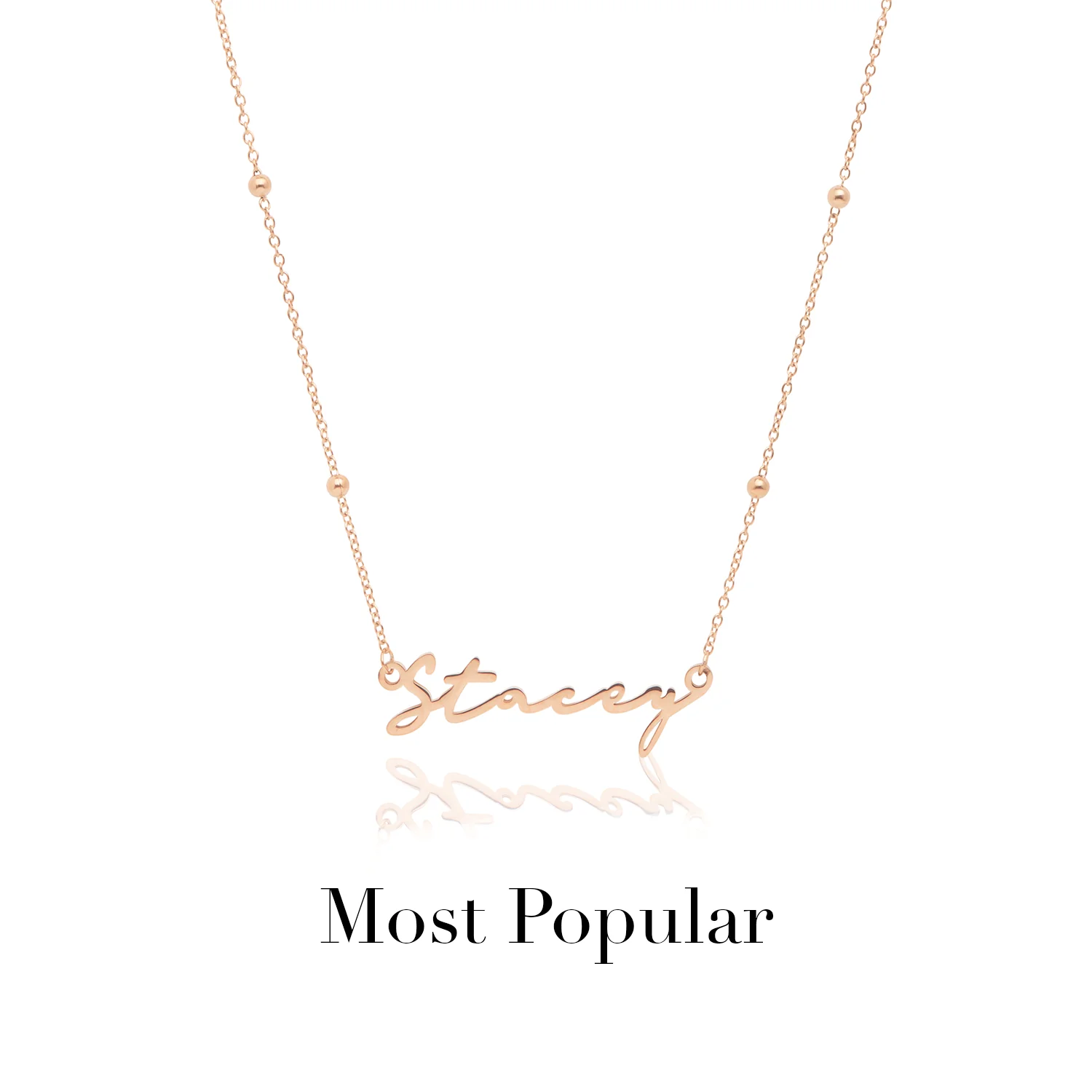 Signature Name Necklace (Rose Gold) - Image 32