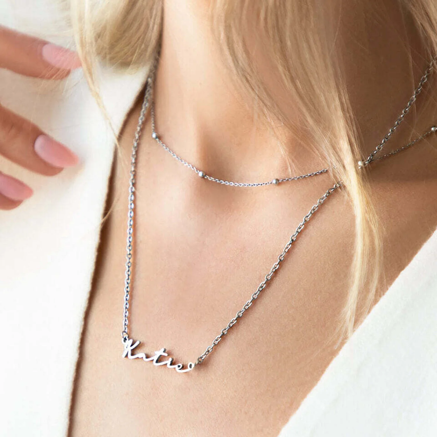 Signature Name Necklace (Silver) - Image 10