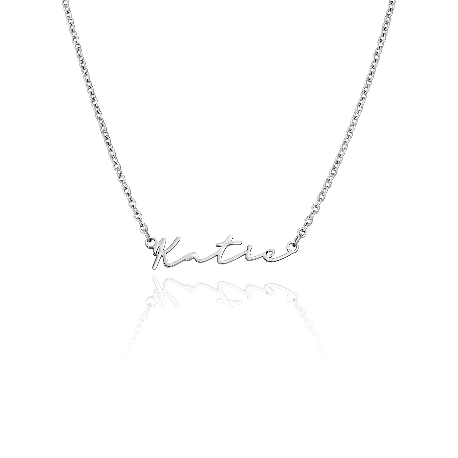 Signature Name Necklace - Silver - Image 4