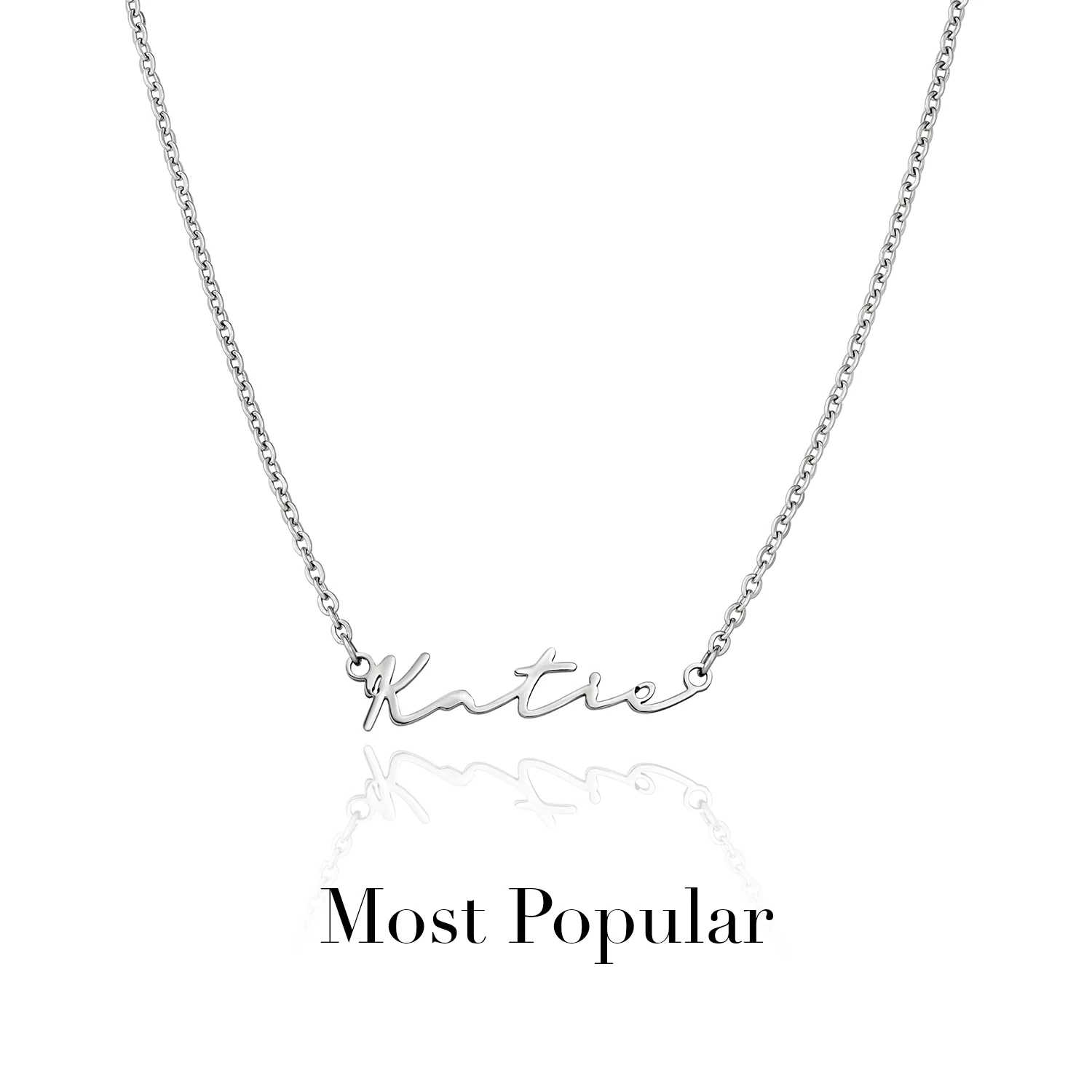 Signature Name Necklace - Silver - Image 5