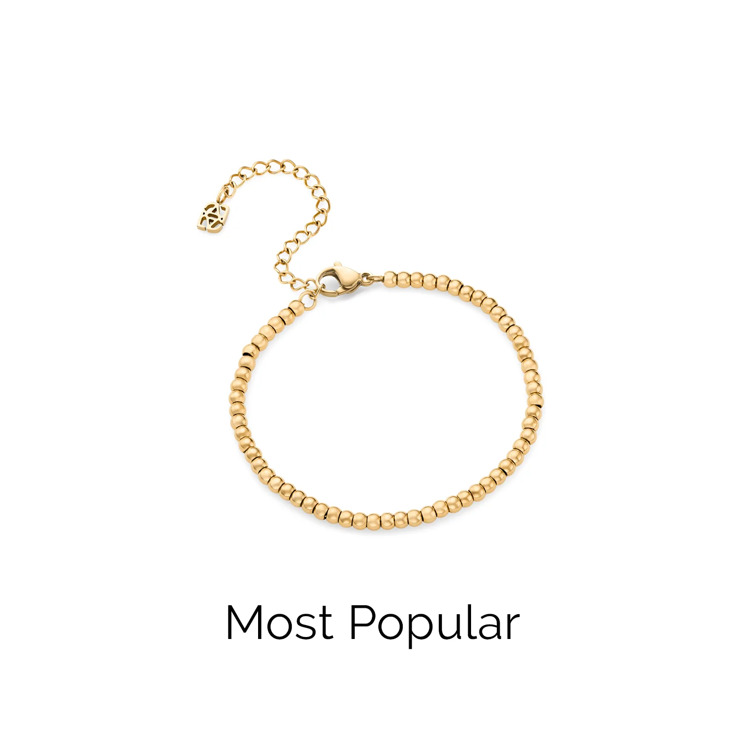 Small Beaded Bracelet (Gold) - Image 3