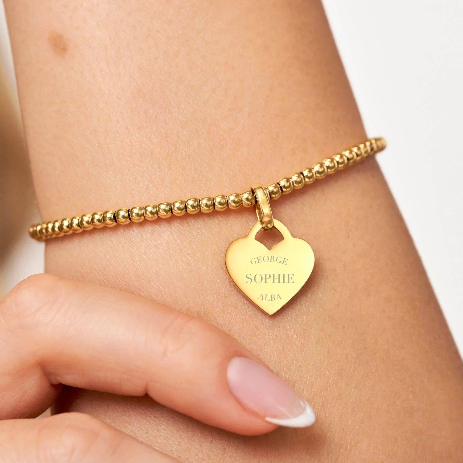 Small Beaded Bracelet (Gold) - Image 3