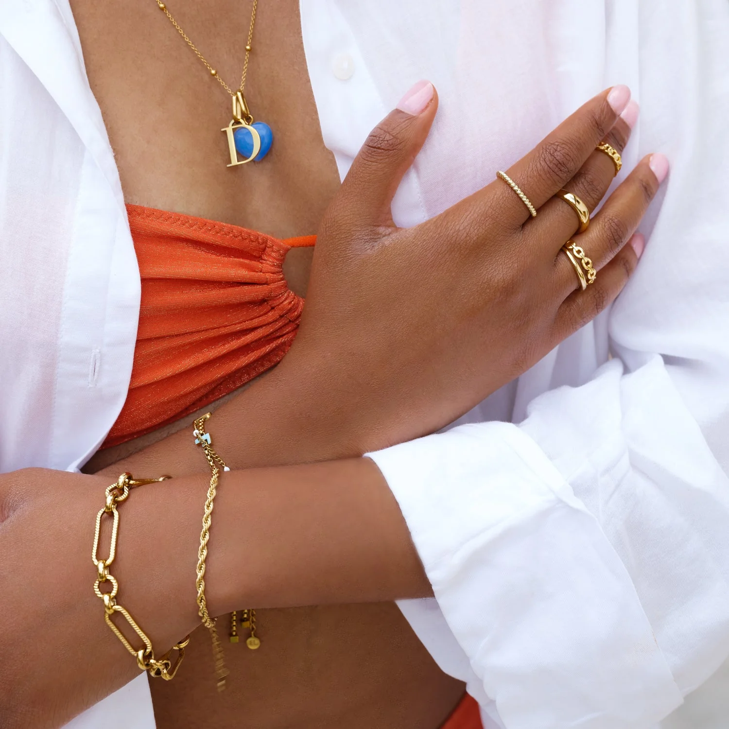 Small Rope Chain Bracelet (Gold) - Image 4