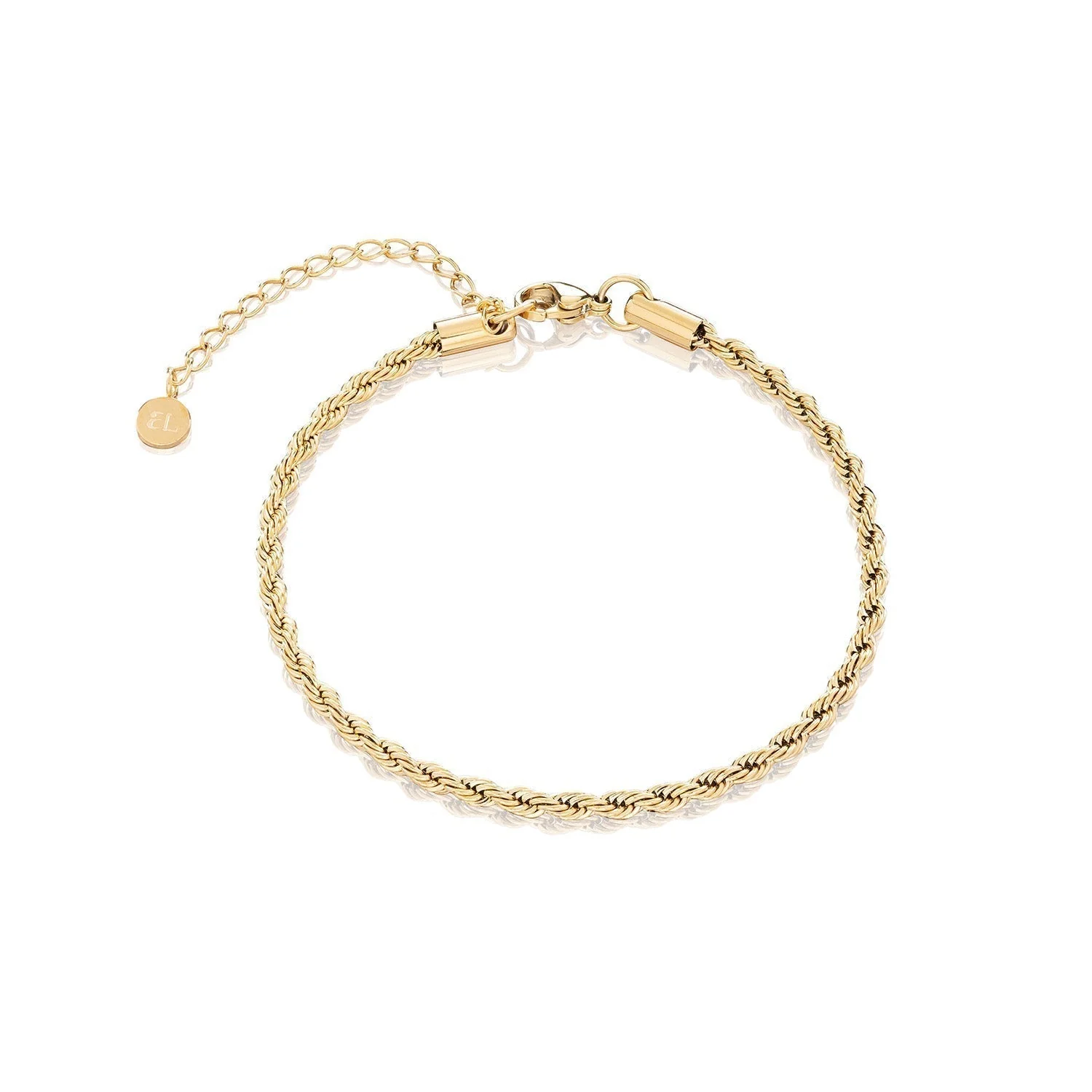 Small Rope Chain Bracelet (Gold) - Image 2
