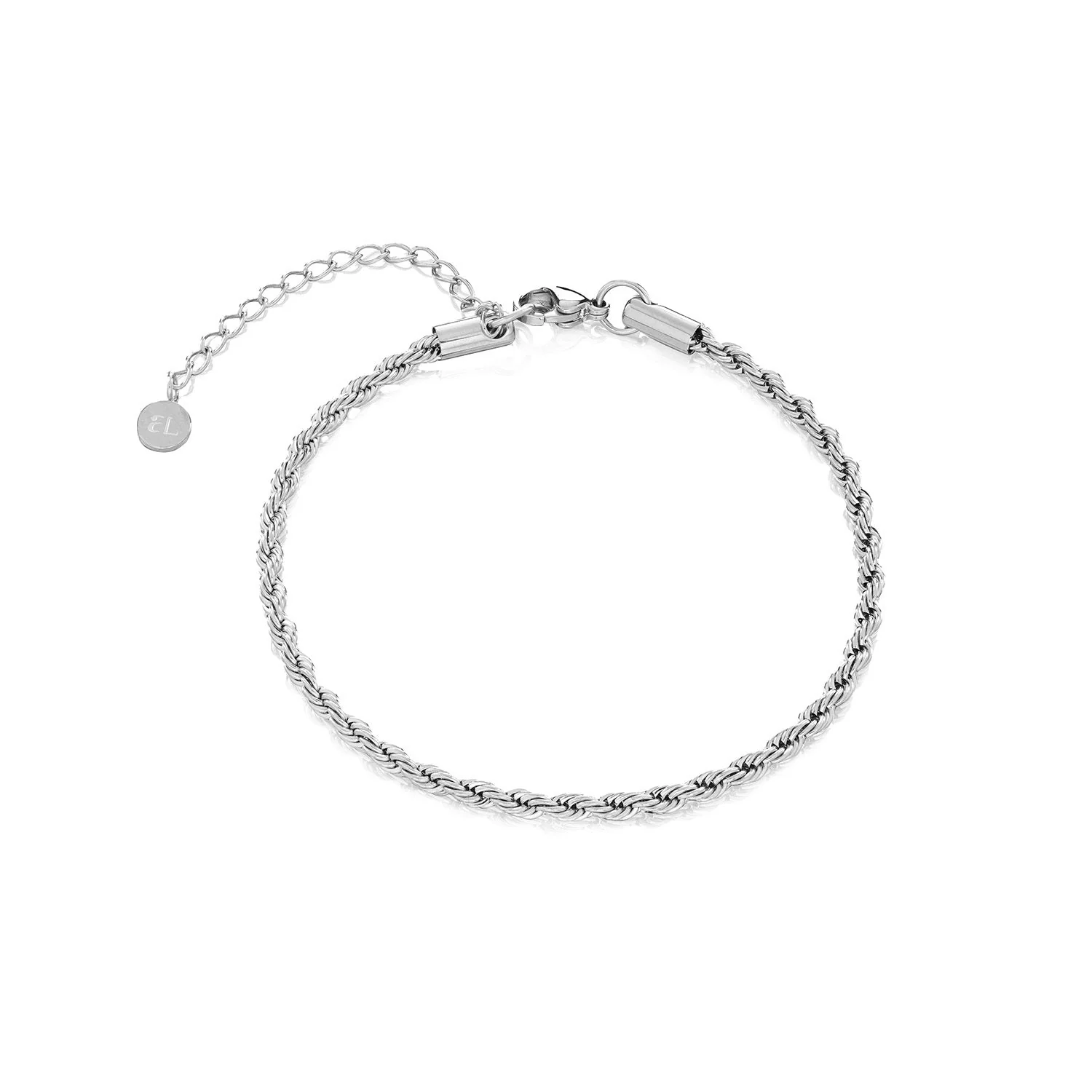 Small Rope Chain Bracelet (Silver) - Image 3
