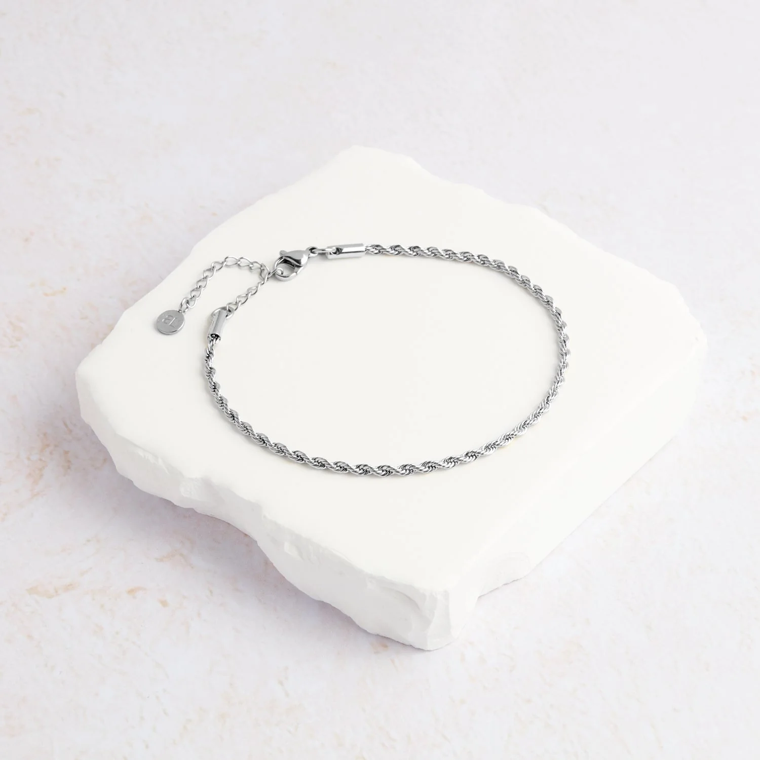 Small Rope Chain Bracelet (Silver) - Image 4
