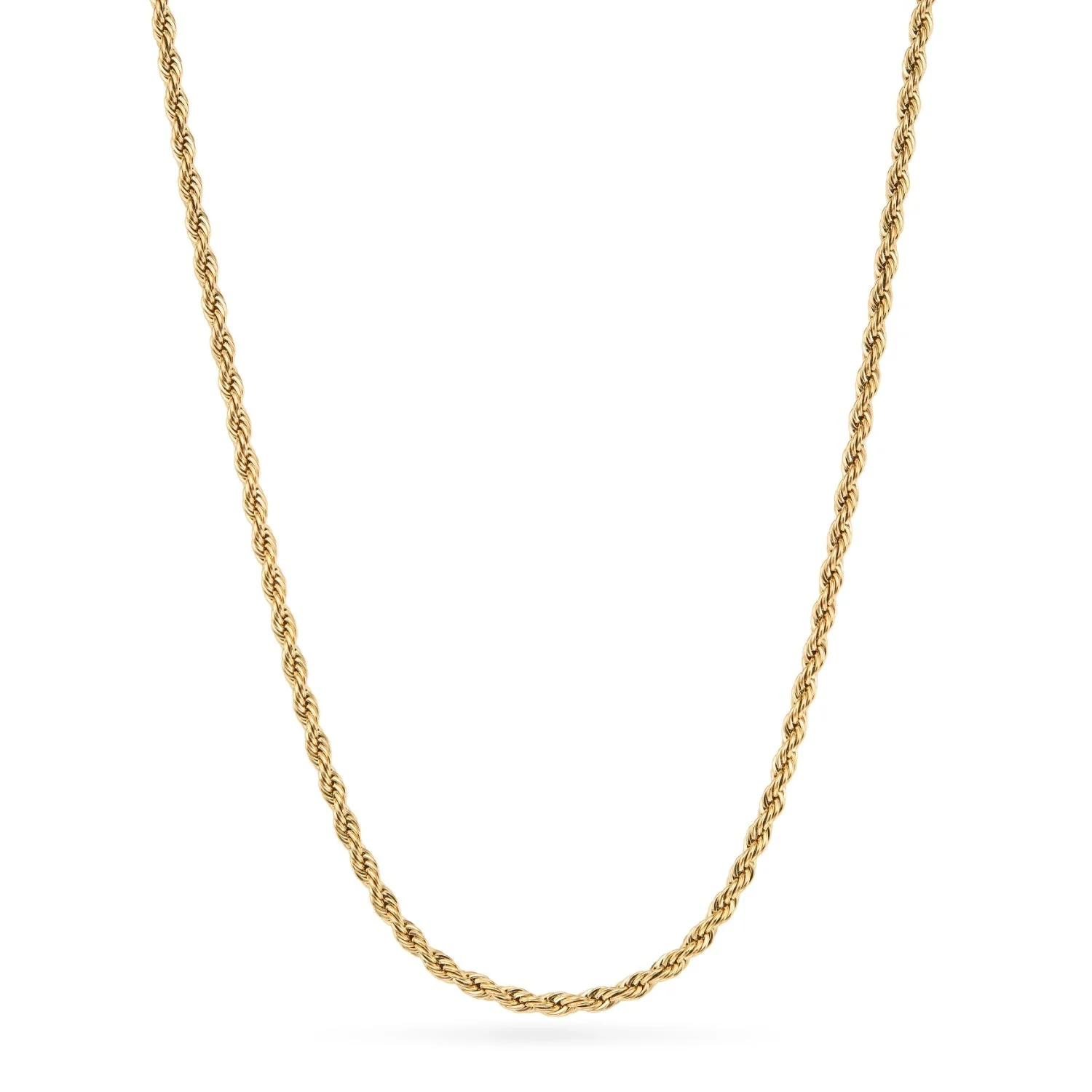 Small Rope Chain Necklace (Gold) - Image 7