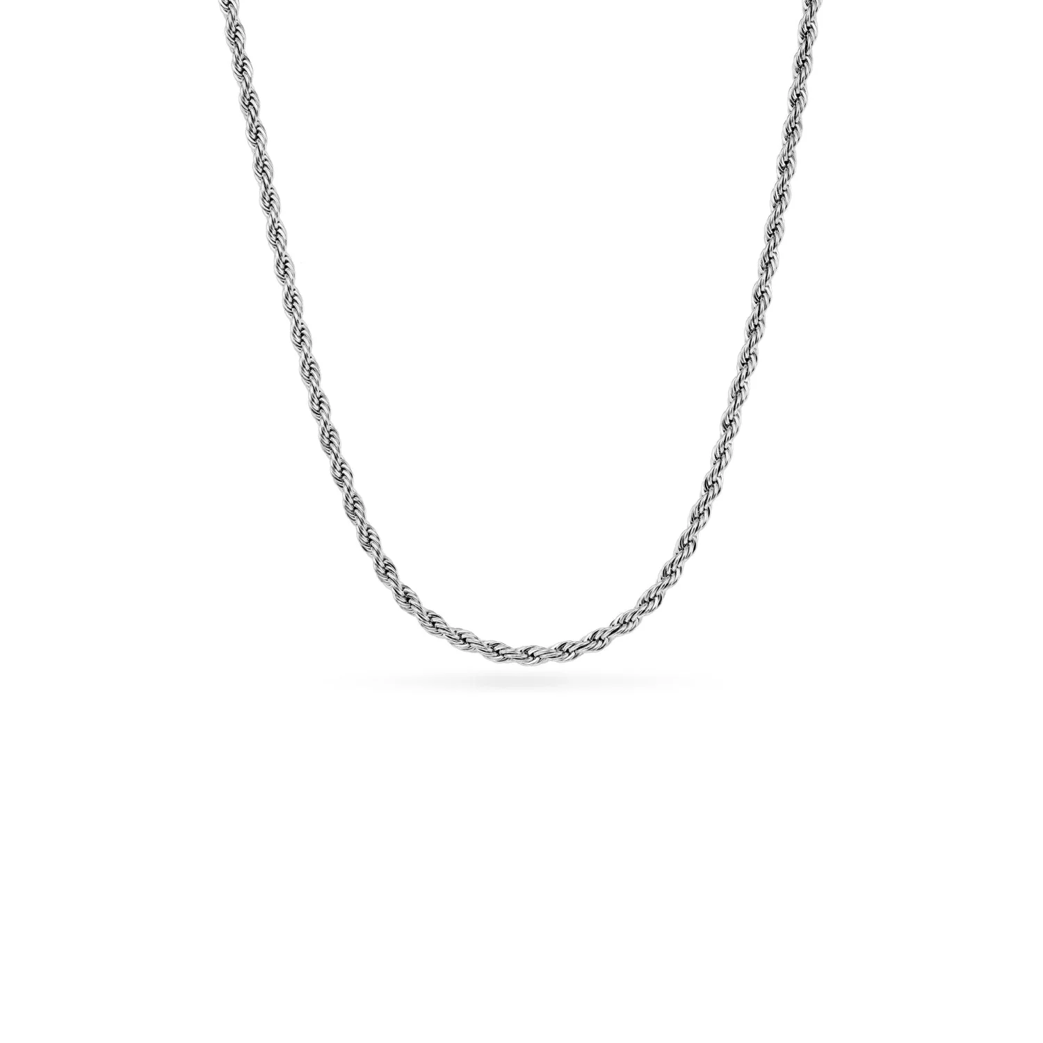 Layering Small Rope Chain Necklace (Silver) - Image 4