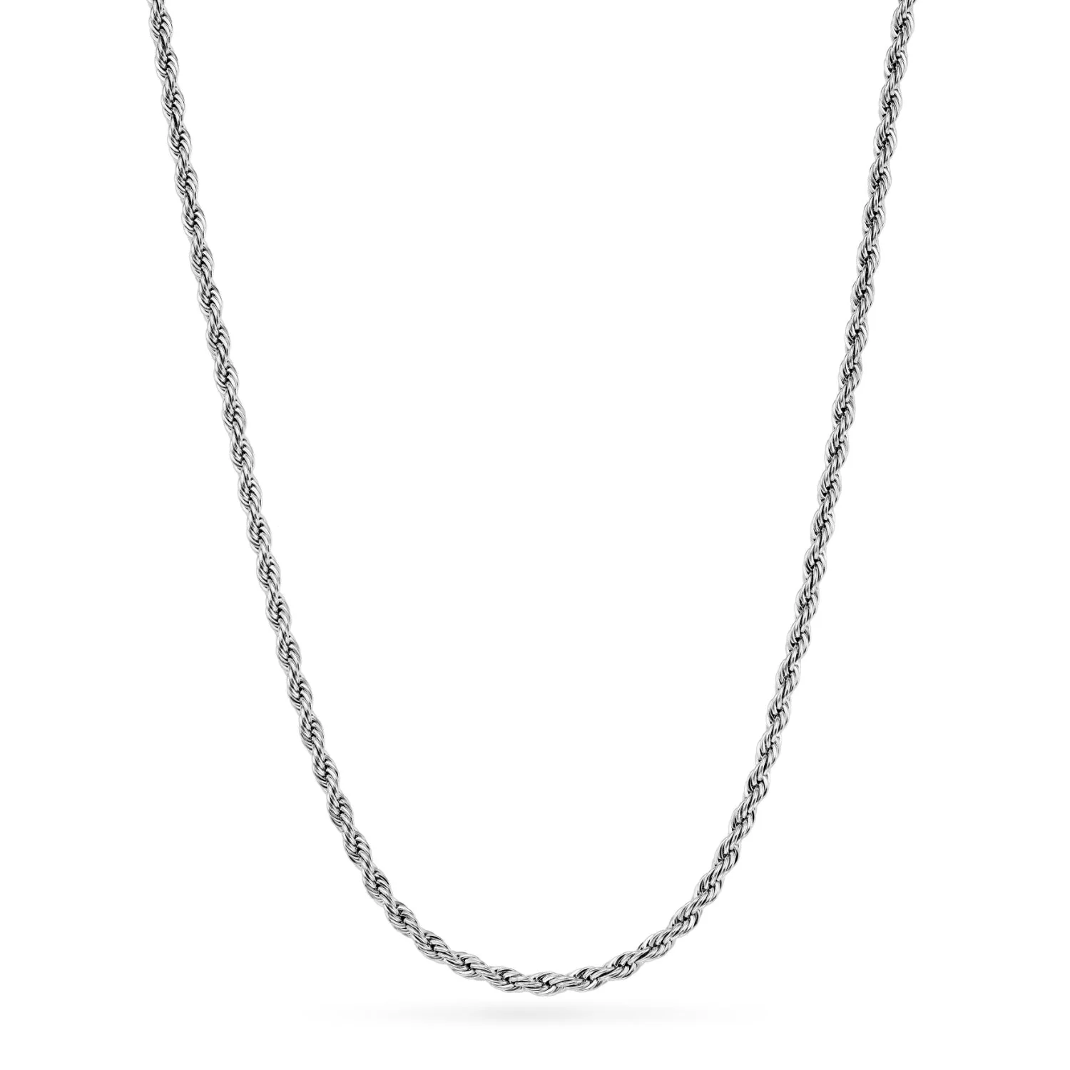 Layering Small Rope Chain Necklace (Silver) - Image 4