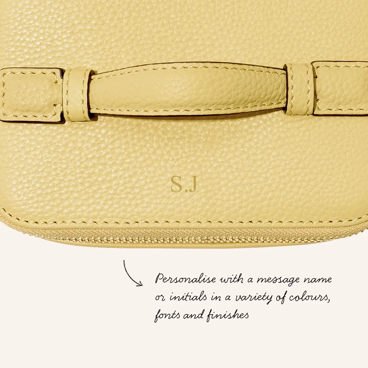 Small Vanity Cosmetic Bag (Butter Yellow) - Image 3
