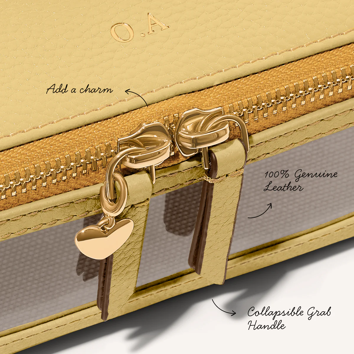 Small Vanity Cosmetic Bag (Butter Yellow) - Image 4
