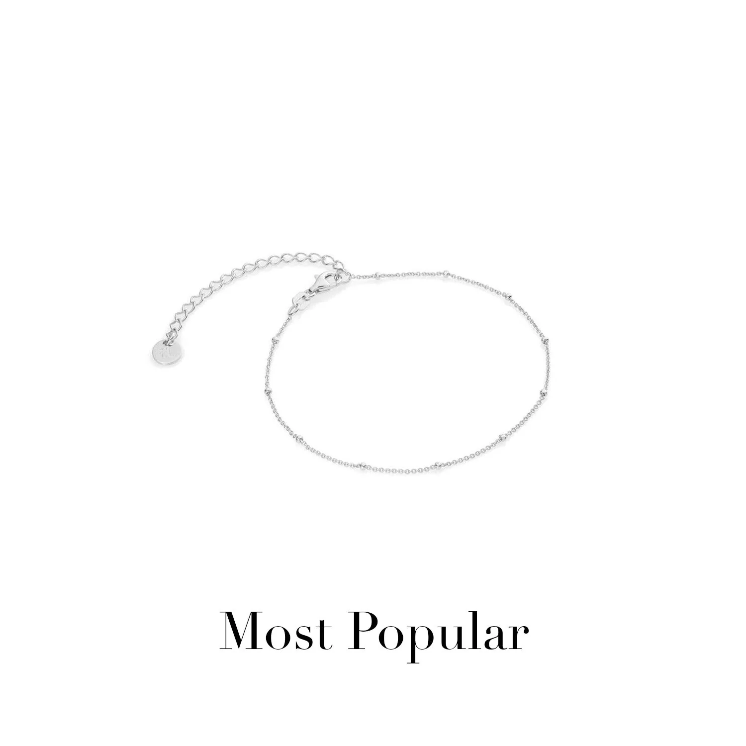 Layering Sphere Chain Bracelet (Silver) - Image 2