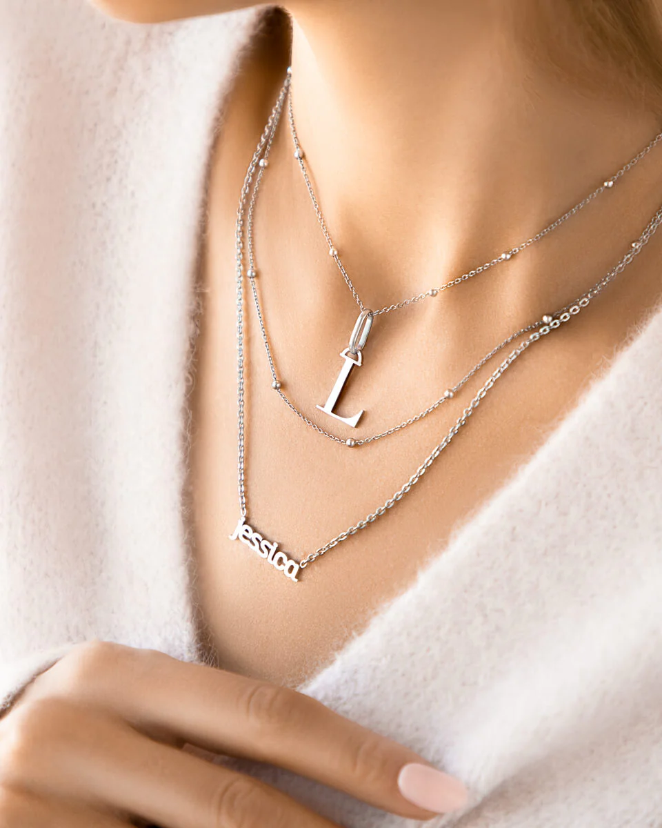 Sphere Chain Necklace (Silver) - Image 4