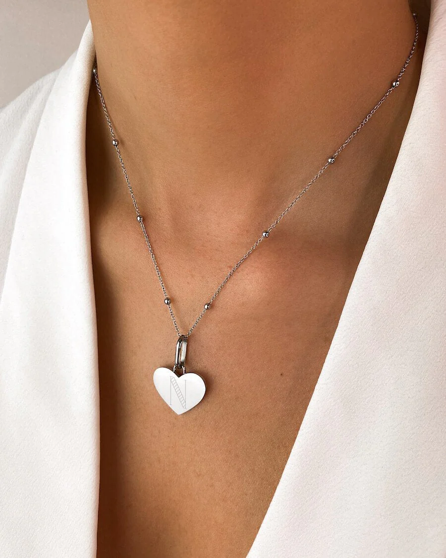 Sphere Chain Necklace (Silver) - Image 5