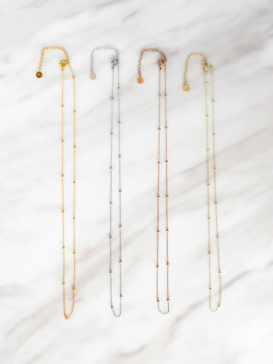 Sphere Chain Necklace (Silver) - Image 7