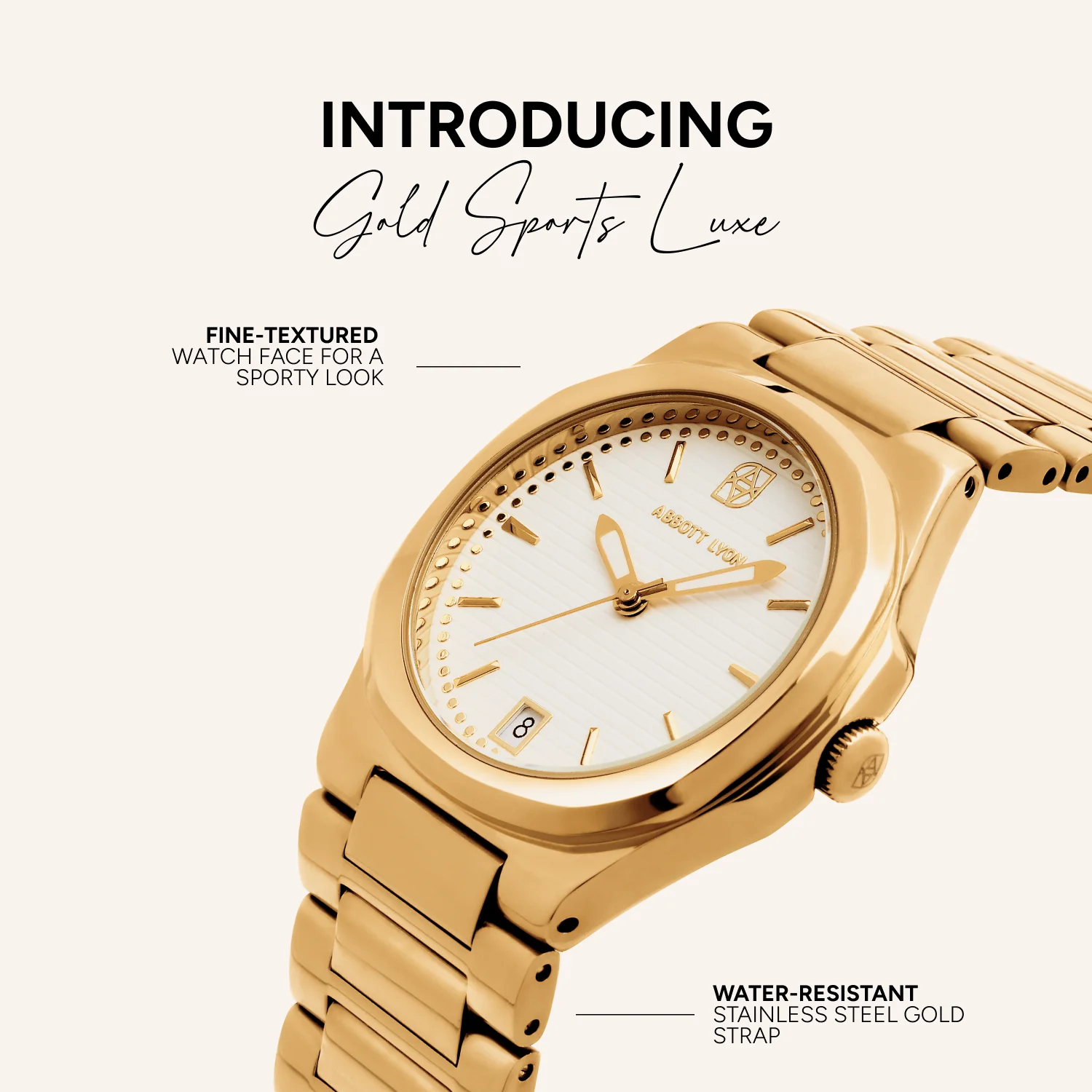 Sports Luxe Watch (Gold) - Image 4