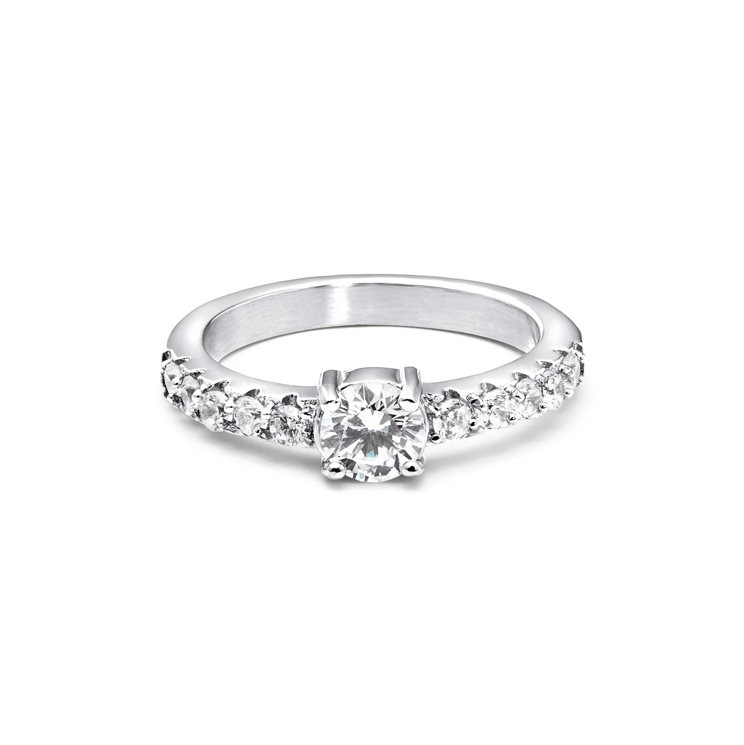 Spotlight Crystal Band Ring (Silver) - Image 4
