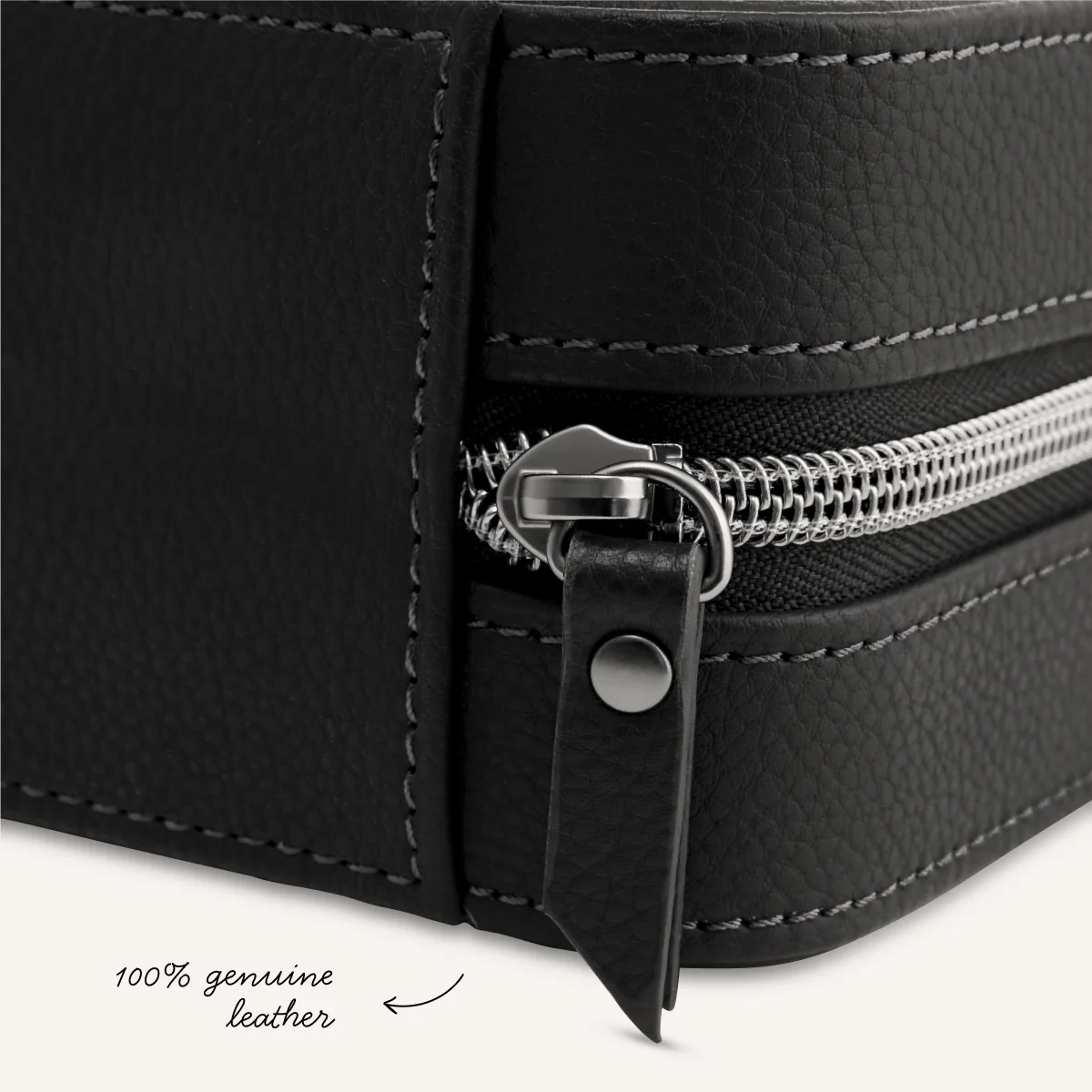 Leather Watch Box (Black) - Image 3