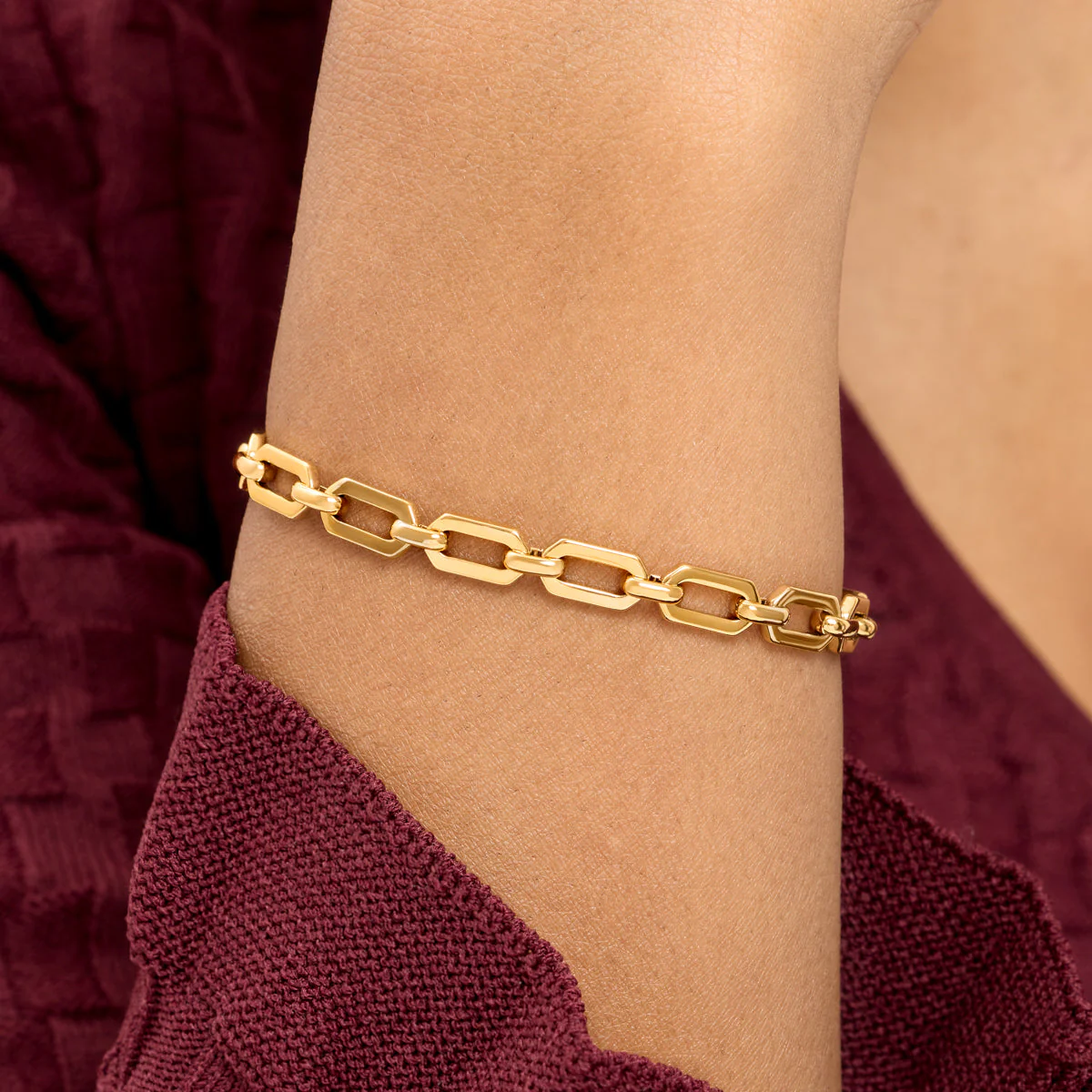 Statement Link Bracelet (Gold) - Image 2