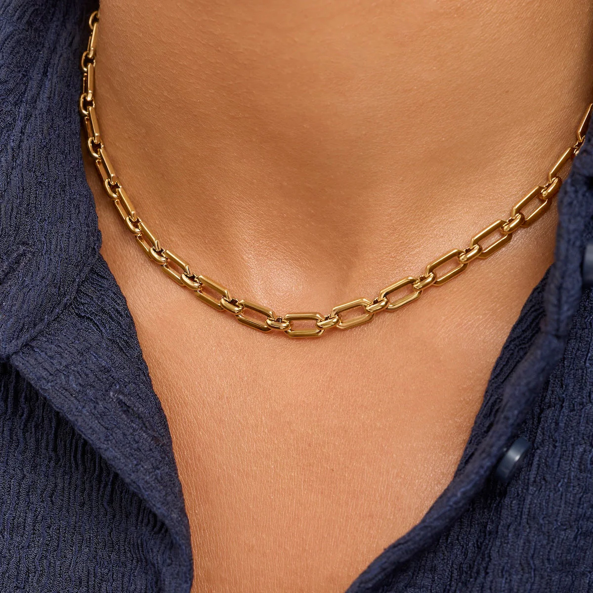Statement Link Necklace (Gold) - Image 2