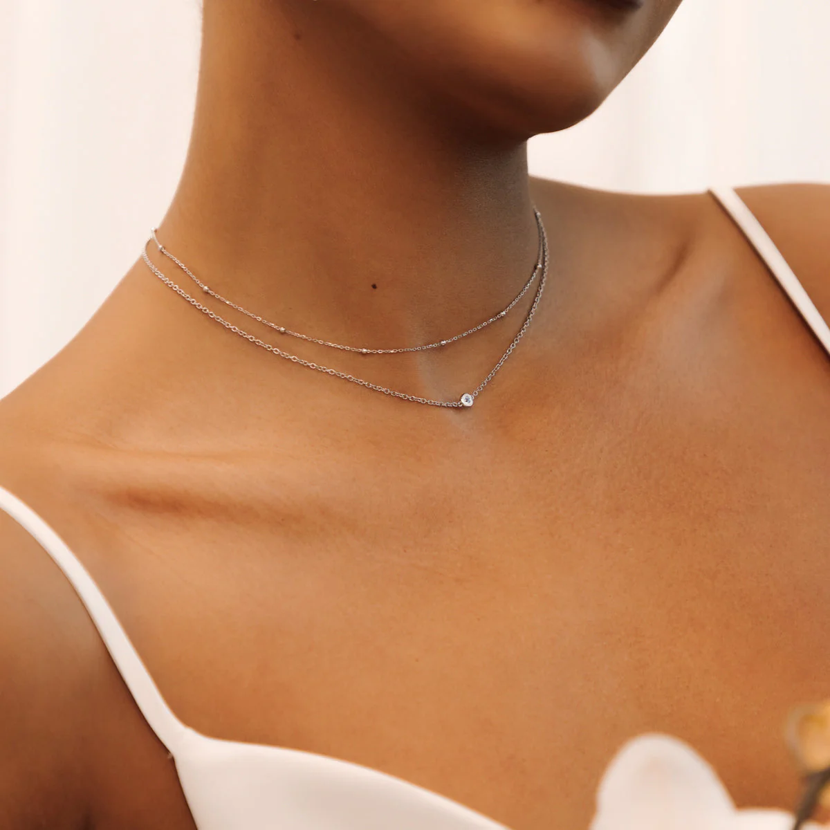 Fine Aquamarine Necklace (Silver) - Image 5