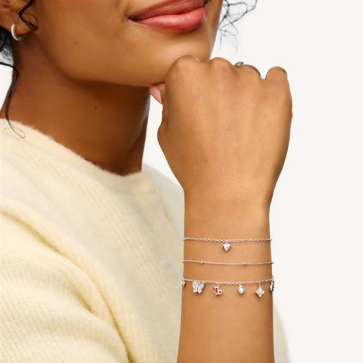 Fine Molten Heart Bracelet (Silver) - Image 3