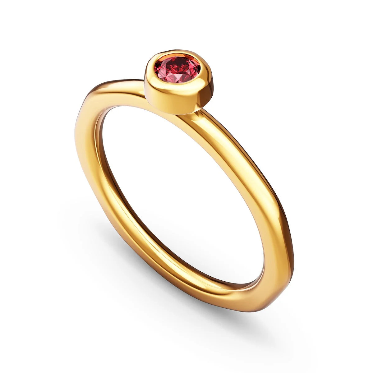 Fine Molten Organic Birthstone Ring (Gold) - Image 2