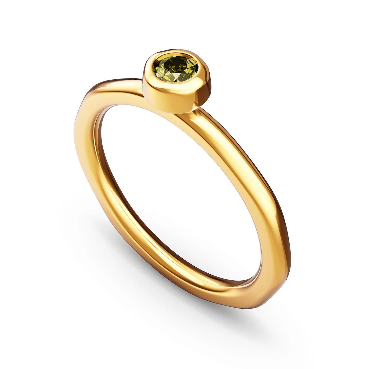 Fine Molten Organic Birthstone Ring (Gold) - Image 4