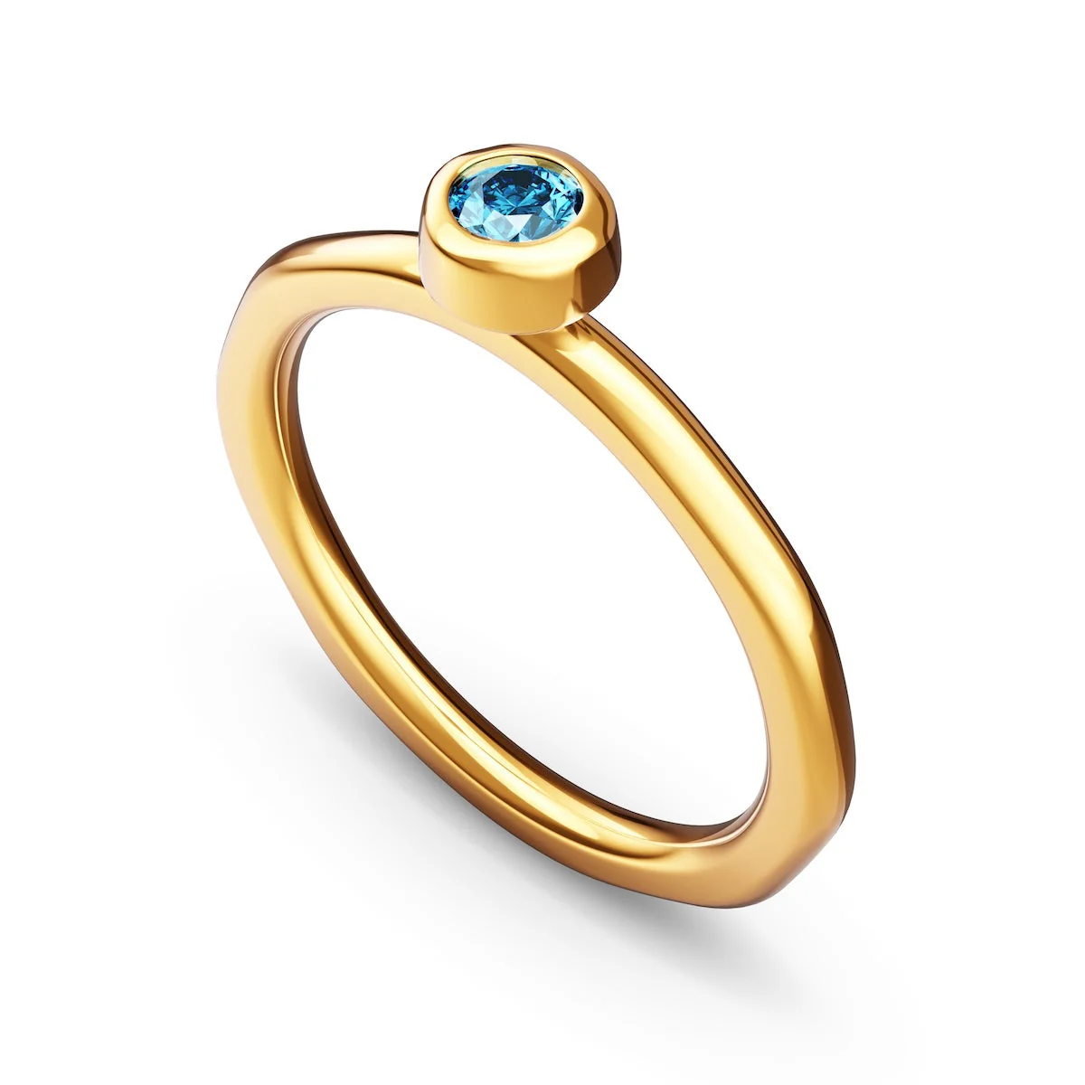 Fine Molten Organic Birthstone Ring (Gold) - Image 5