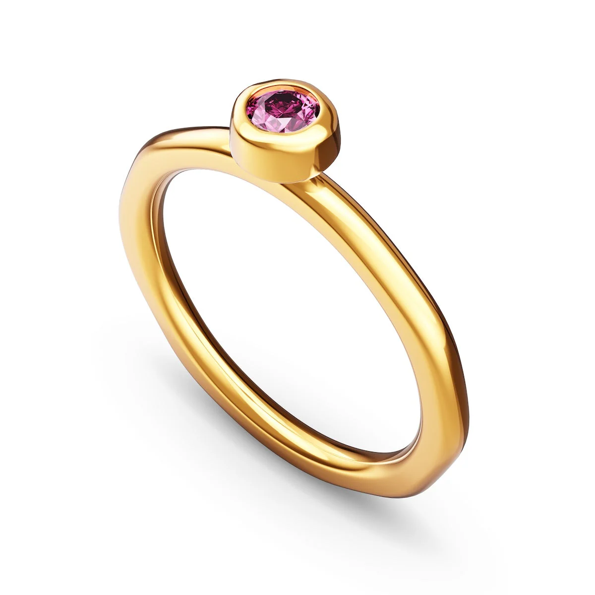 Fine Molten Organic Birthstone Ring (Gold) - Image 9