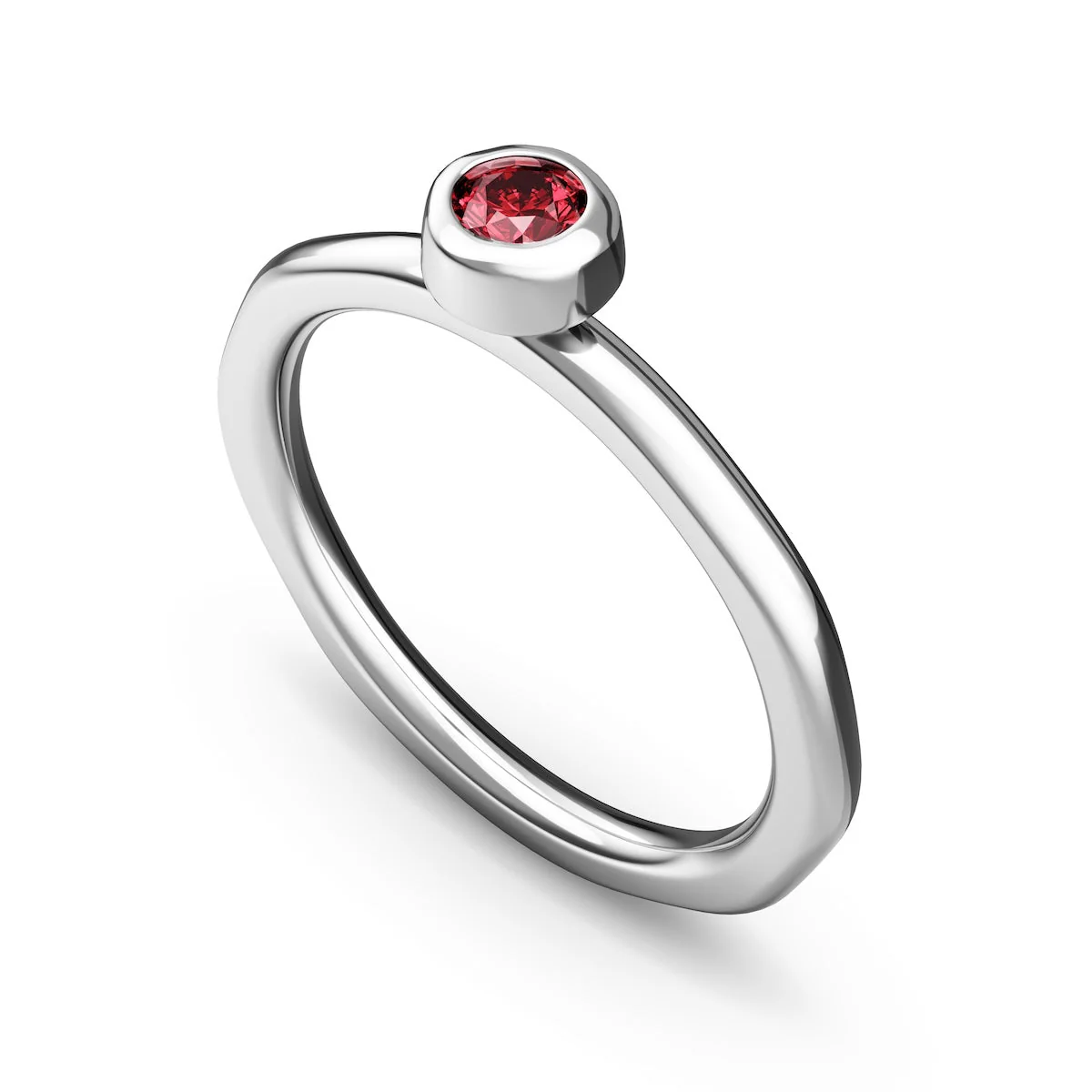 Fine Molten Organic Birthstone Ring (Silver) - Image 2
