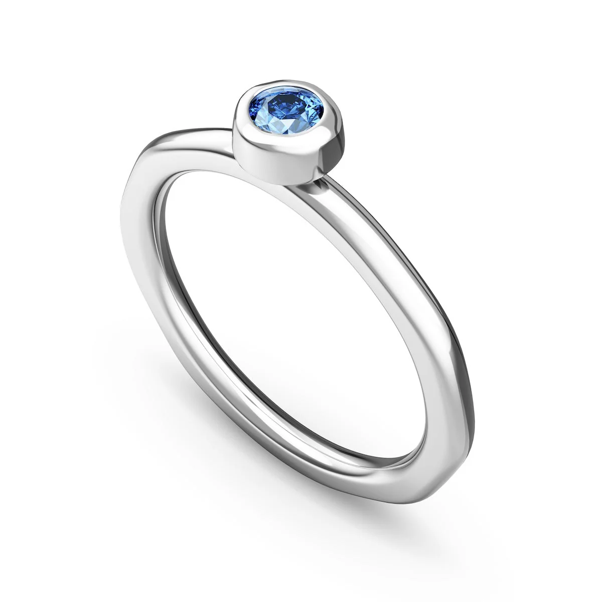 Fine Molten Organic Birthstone Ring (Silver) - Image 8
