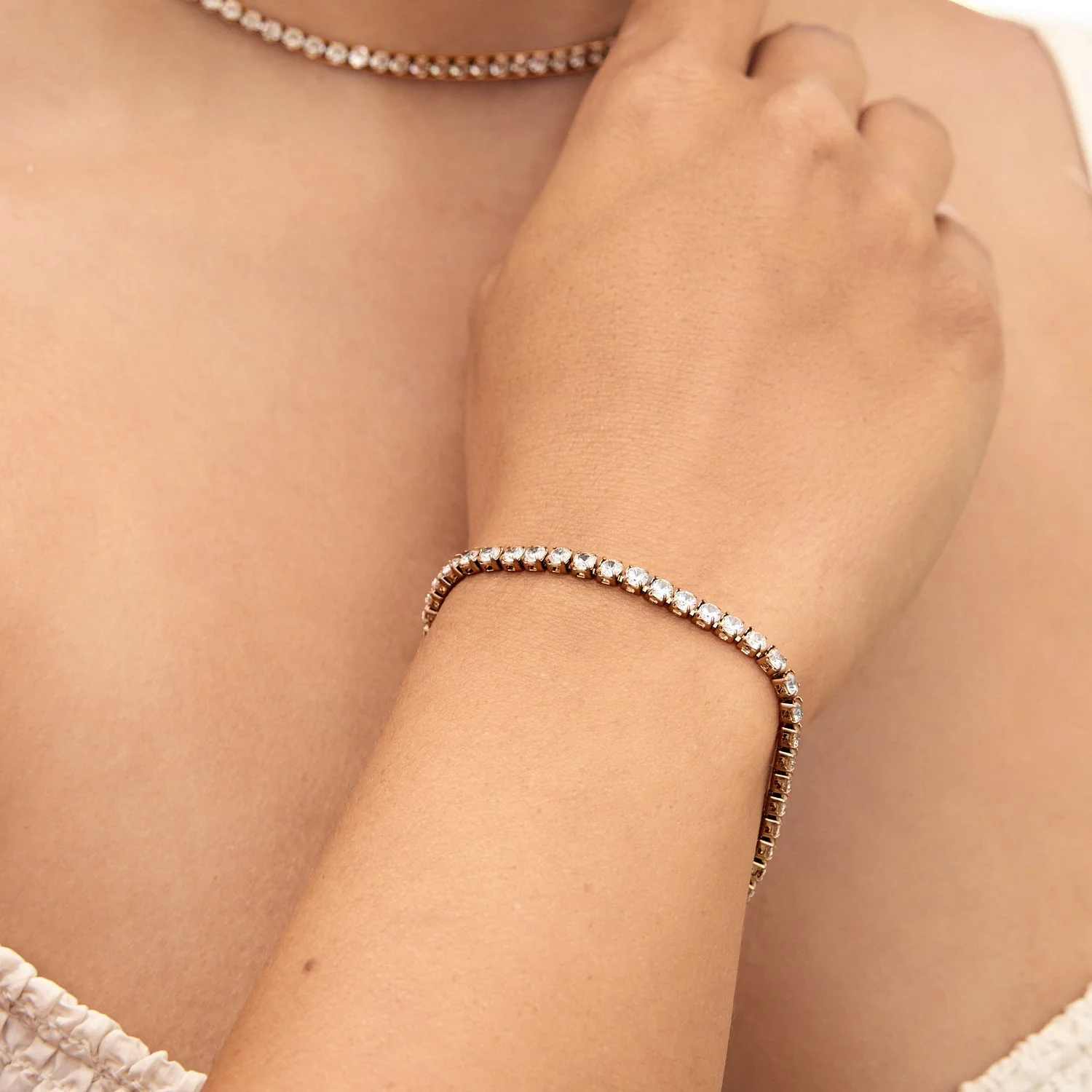 Tennis Bracelet - Rose Gold - Image 3