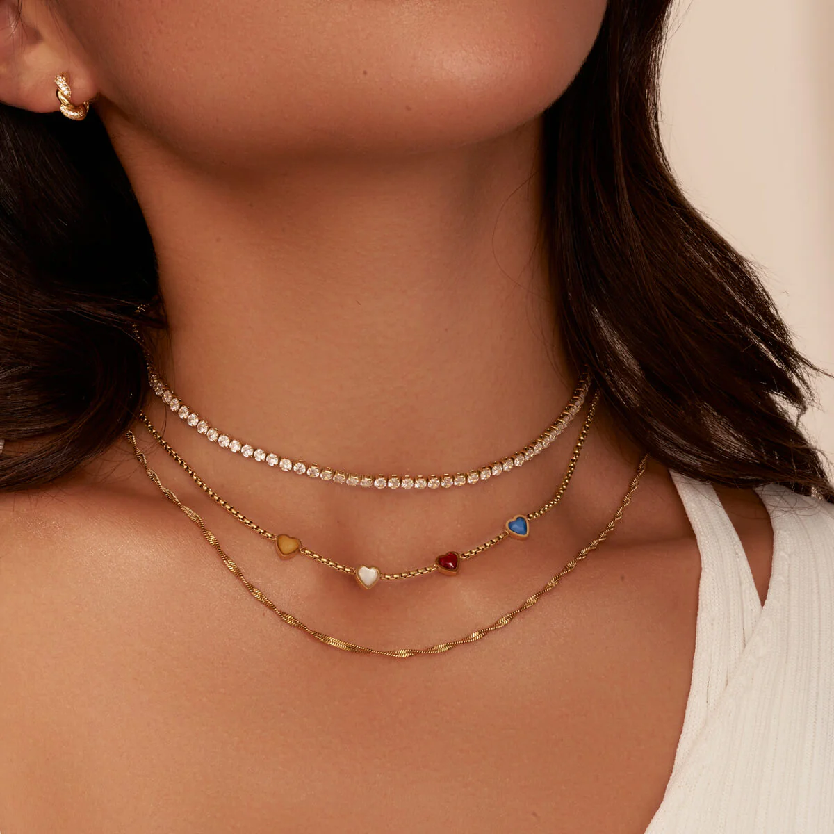 Tennis Necklace (Gold) - Image 3