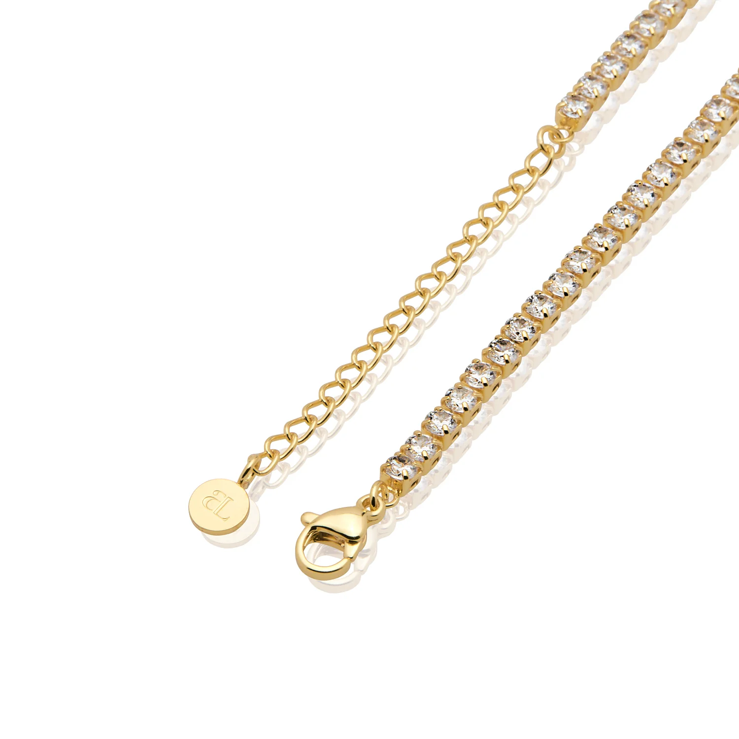 Tennis Necklace (Gold) - Image 4
